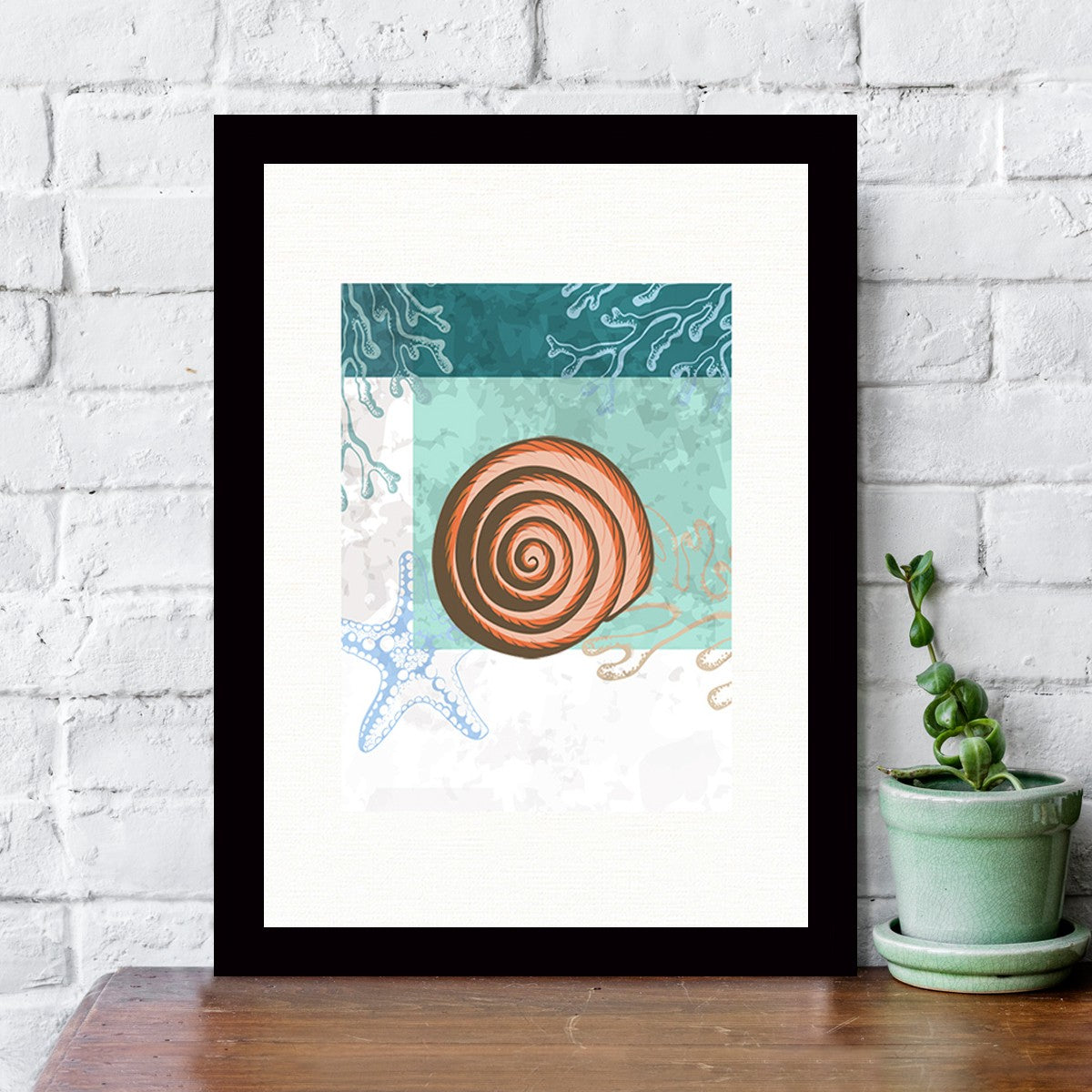 Quadro Decorativo MDF Emoldurado - Arte Multicolor 24x29cm com Moldura de Madeira 2cm