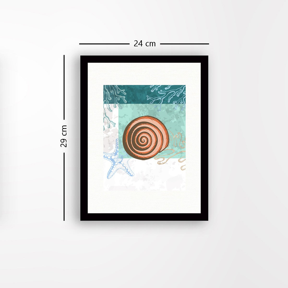 Quadro Decorativo MDF Emoldurado - Arte Multicolor 24x29cm com Moldura de Madeira 2cm