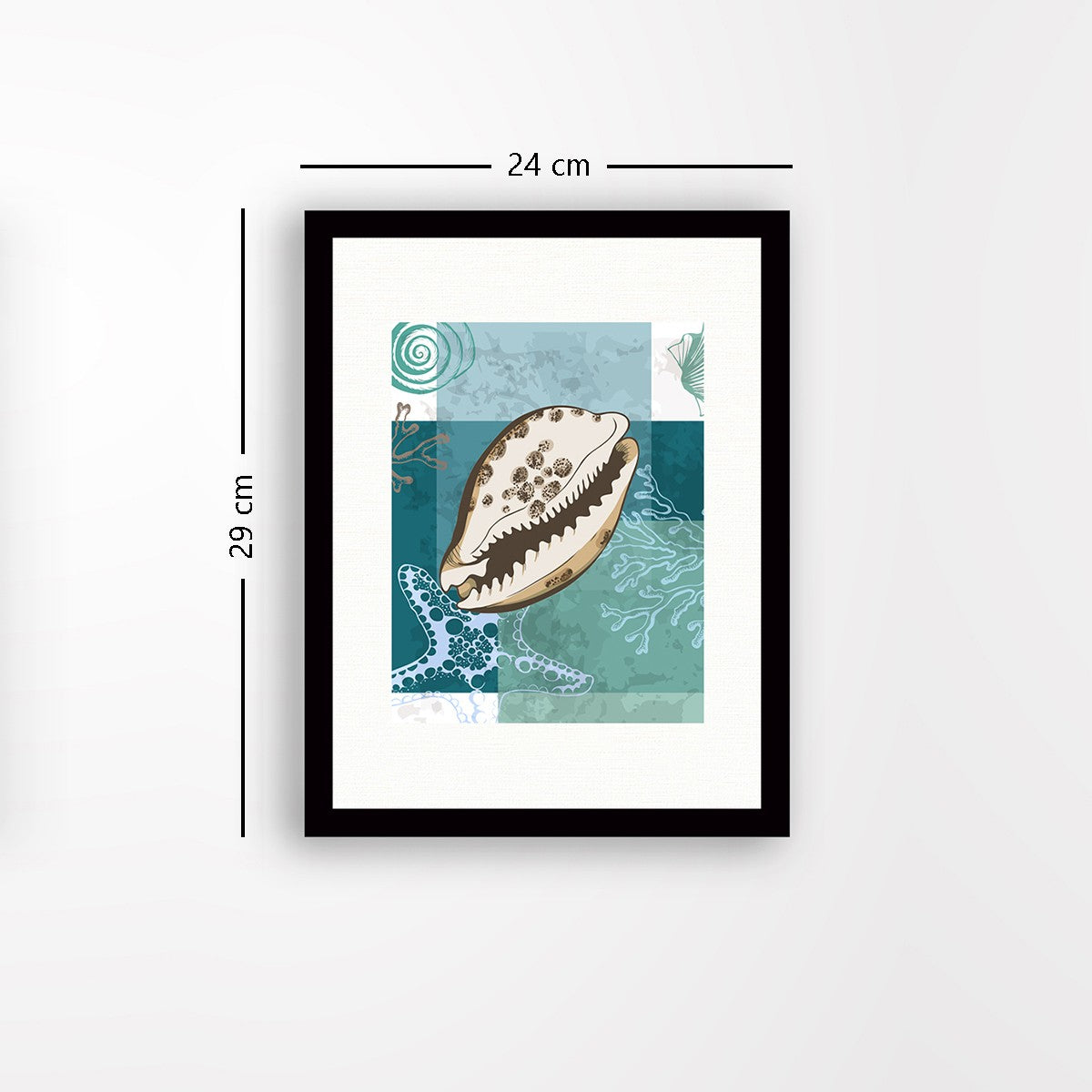 Quadro Decorativo MDF Emoldurado - Arte Multicolor 24x29cm com Moldura de Madeira 2cm