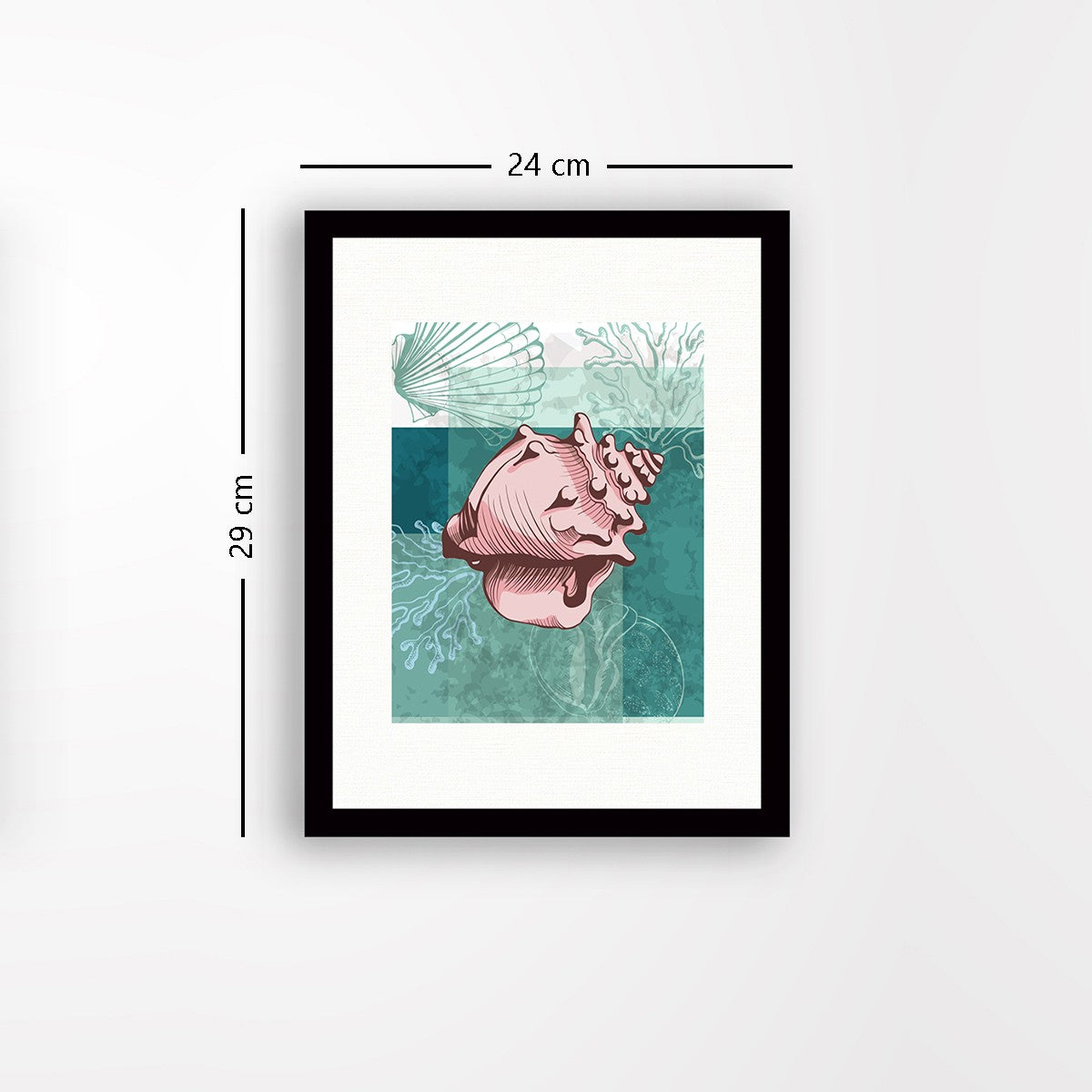 Quadro Decorativo MDF Emoldurado - Arte Multicolor 24x29cm com Moldura de Madeira 2cm