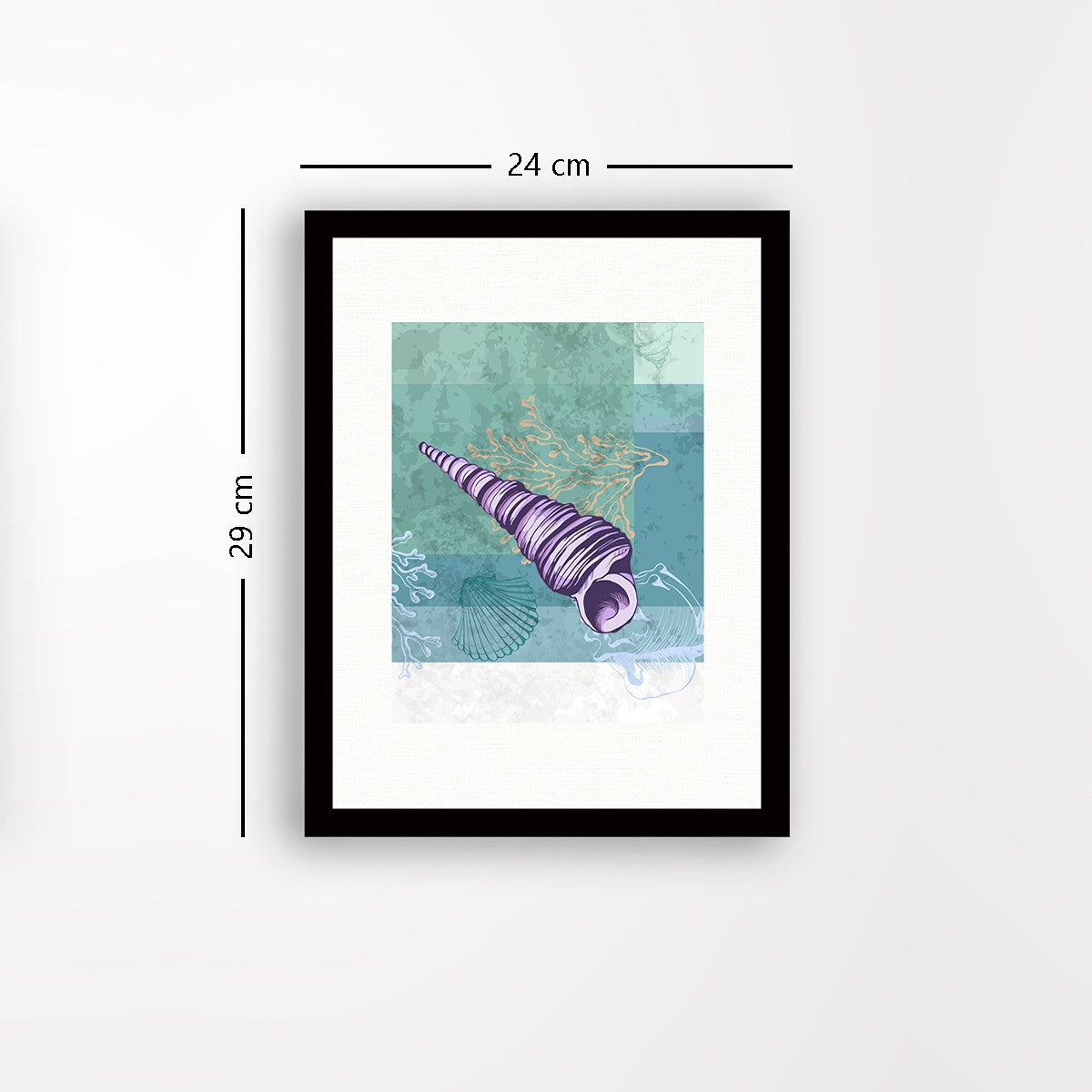 Quadro Decorativo MDF Emoldurado - Arte Multicolor 24x29cm com Moldura de Madeira 2cm