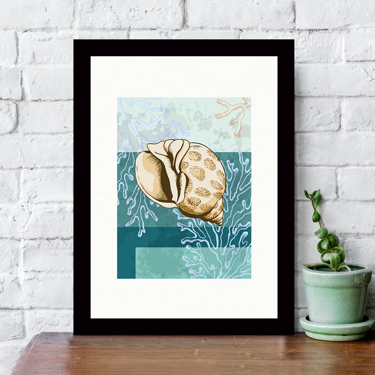 Quadro Decorativo MDF Emoldurado - Arte Multicolor 24x29cm com Moldura de Madeira 2cm