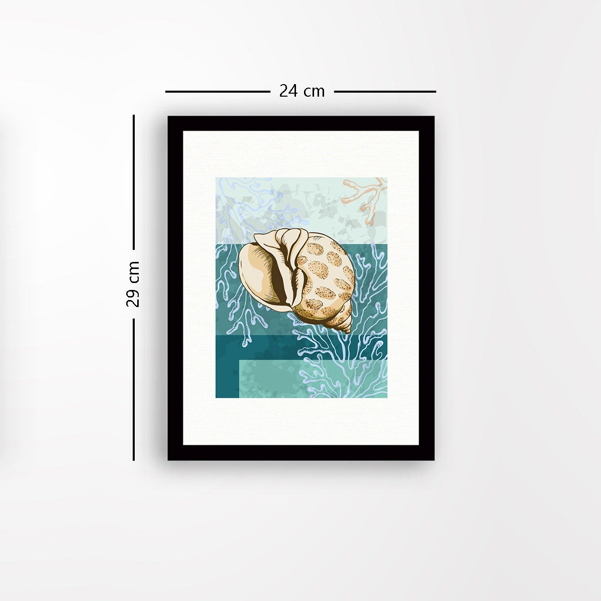 Quadro Decorativo MDF Emoldurado - Arte Multicolor 24x29cm com Moldura de Madeira 2cm