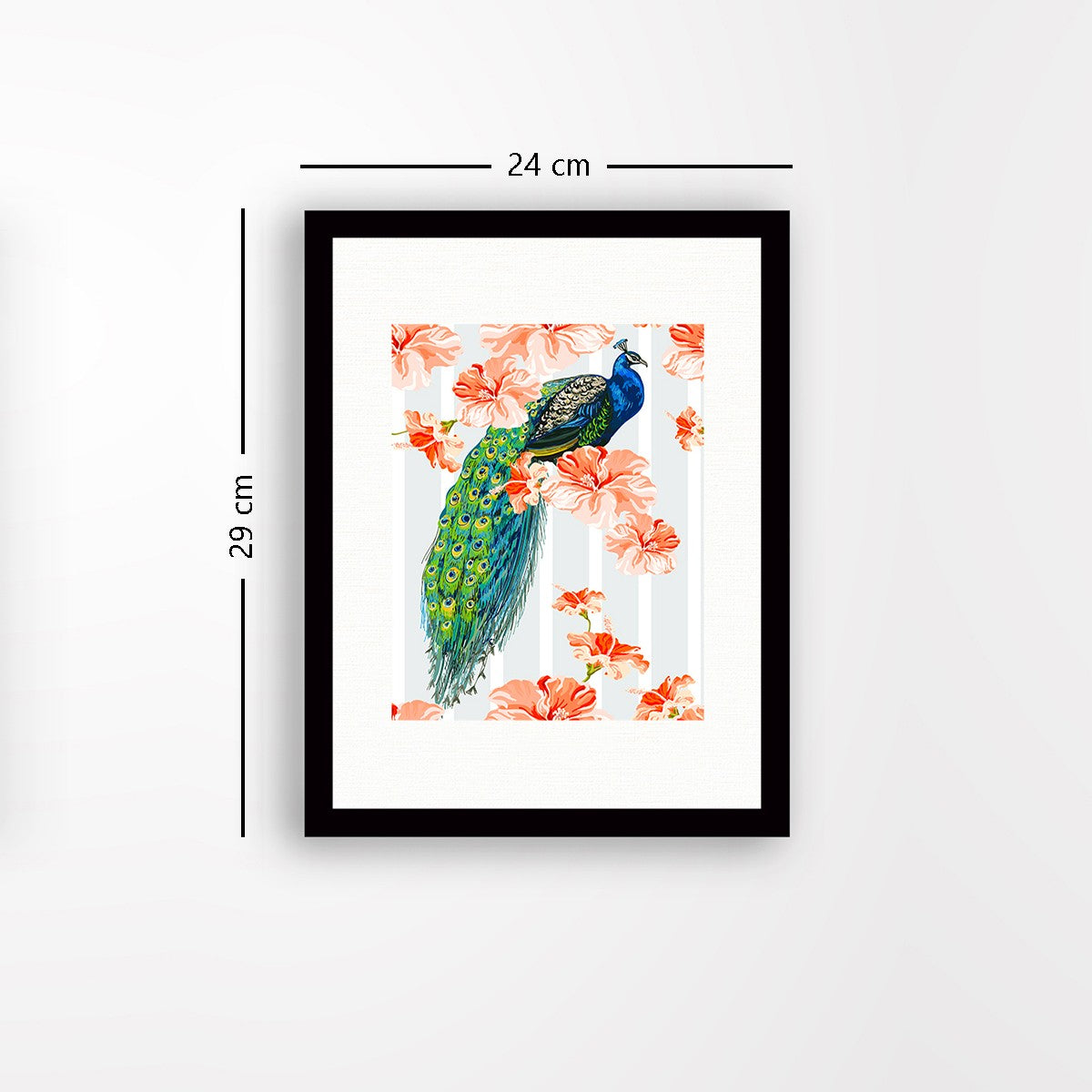 Quadro Decorativo MDF Emoldurado - Arte Multicolor 24x29cm com Moldura de Madeira 2cm