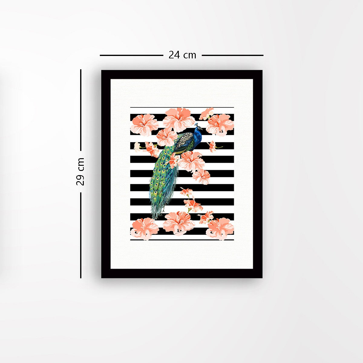 Quadro Decorativo MDF Emoldurado - Arte Multicolor 24x29cm com Moldura de Madeira 2cm