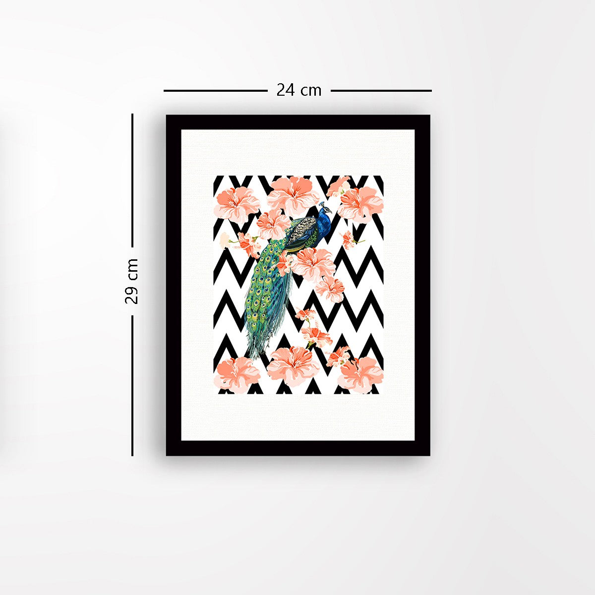 Quadro Decorativo MDF Emoldurado - Arte Multicolor 24x29cm com Moldura de Madeira 2cm