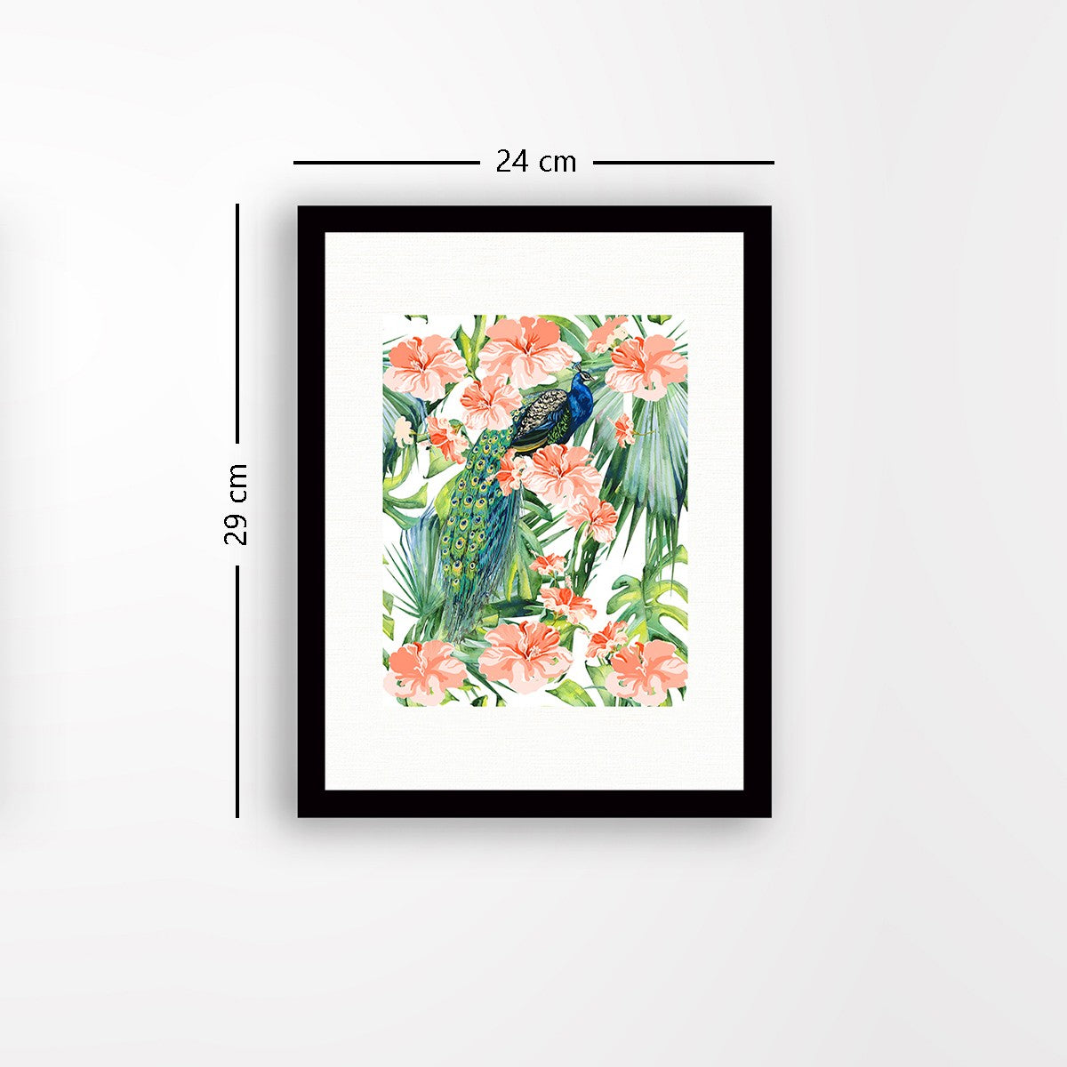 Quadro Decorativo MDF Emoldurado - Arte Multicolor 24x29cm com Moldura de Madeira 2cm