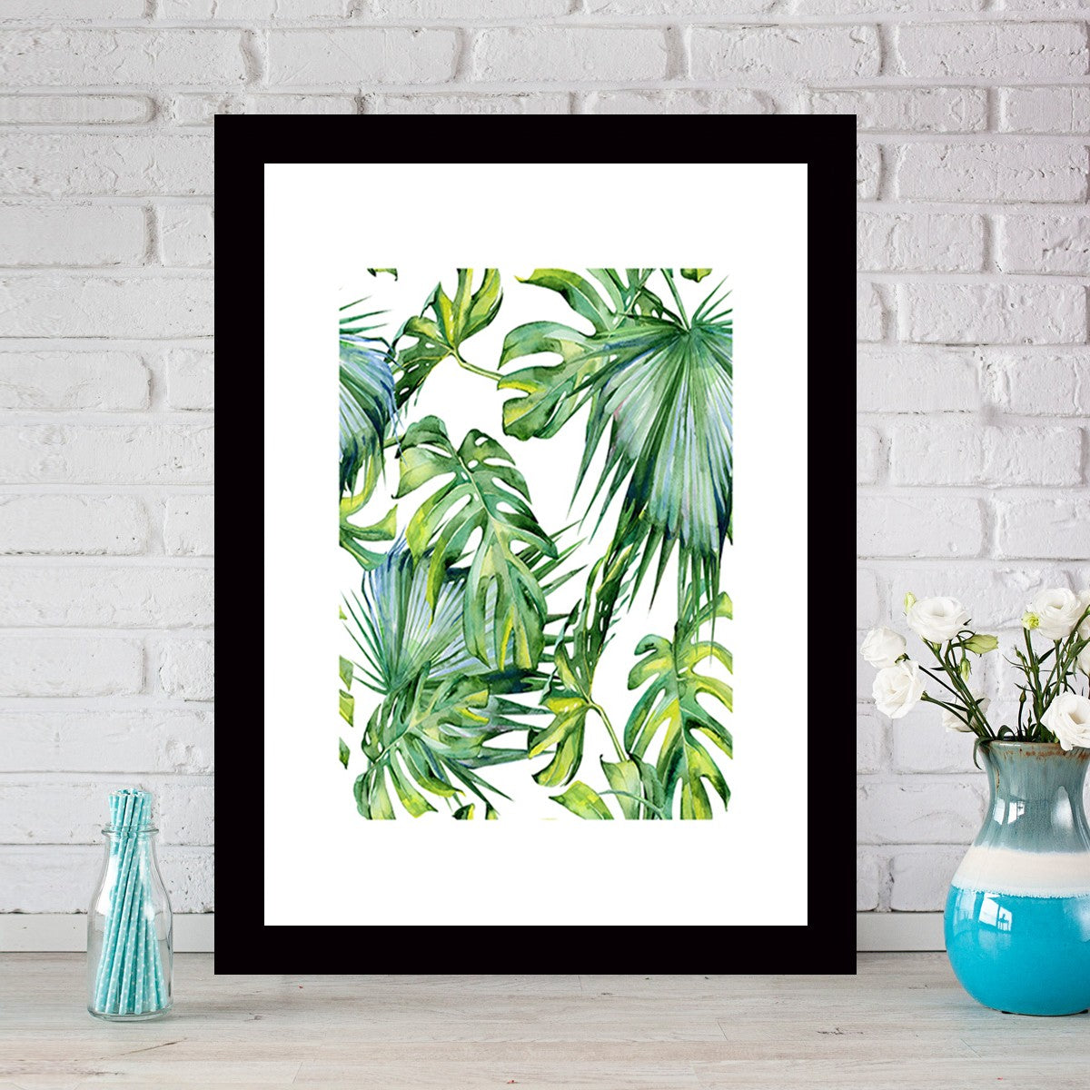 Quadro Decorativo MDF Emoldurado - Arte Multicolor 24x29cm com Moldura de Madeira 2cm