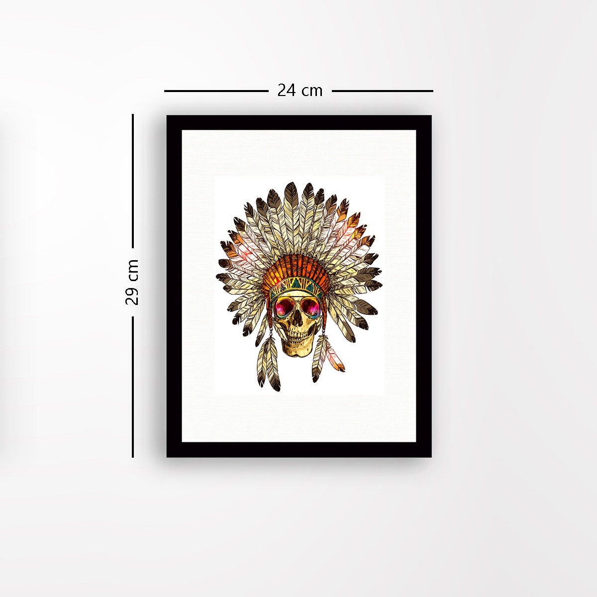 Quadro Decorativo MDF Emoldurado - Arte Multicolor 24x29cm com Moldura de Madeira 2cm