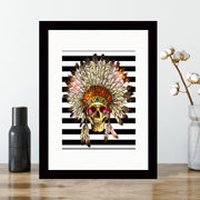 Quadro Decorativo MDF Emoldurado - Arte Multicolor 24x29cm com Moldura de Madeira 2cm