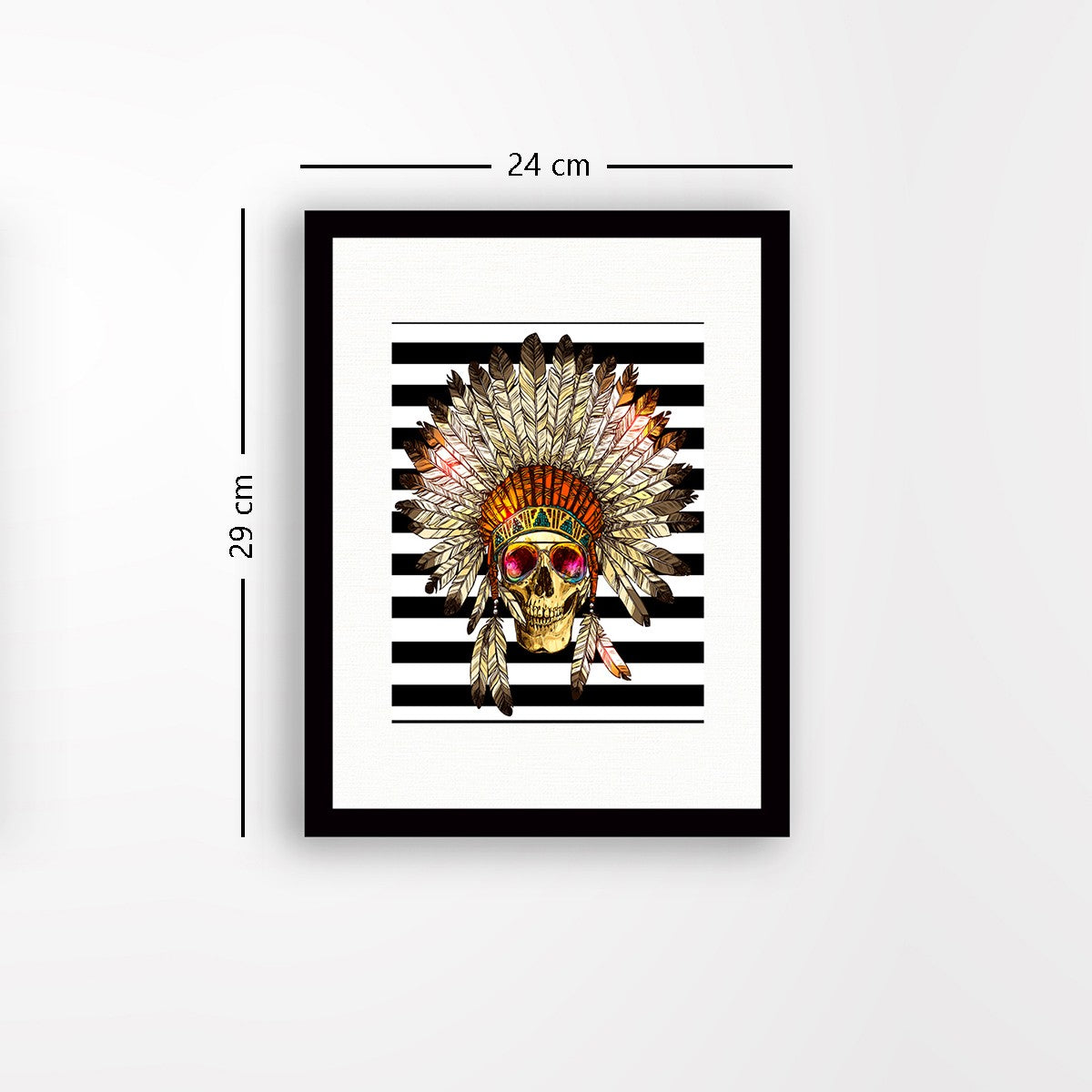 Quadro Decorativo MDF Emoldurado - Arte Multicolor 24x29cm com Moldura de Madeira 2cm