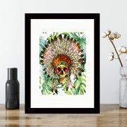 Quadro Decorativo MDF Emoldurado - Arte Multicolor 24x29cm com Moldura de Madeira 2cm