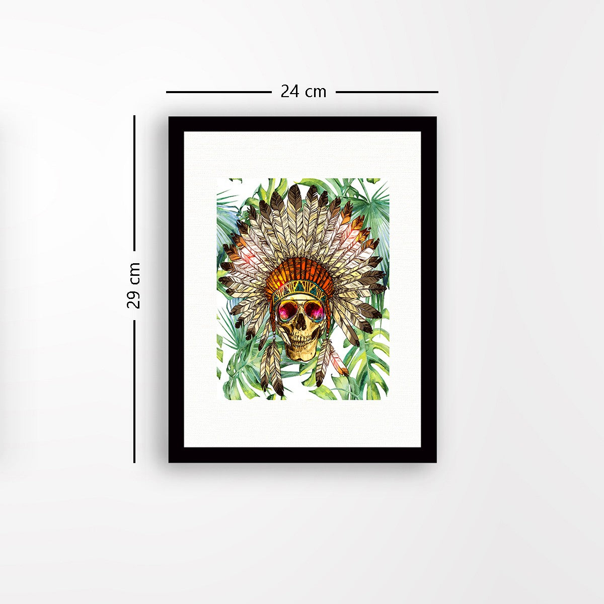 Quadro Decorativo MDF Emoldurado - Arte Multicolor 24x29cm com Moldura de Madeira 2cm