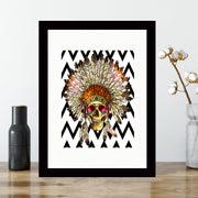 Quadro Decorativo MDF Emoldurado - Arte Multicolor 24x29cm com Moldura de Madeira 2cm