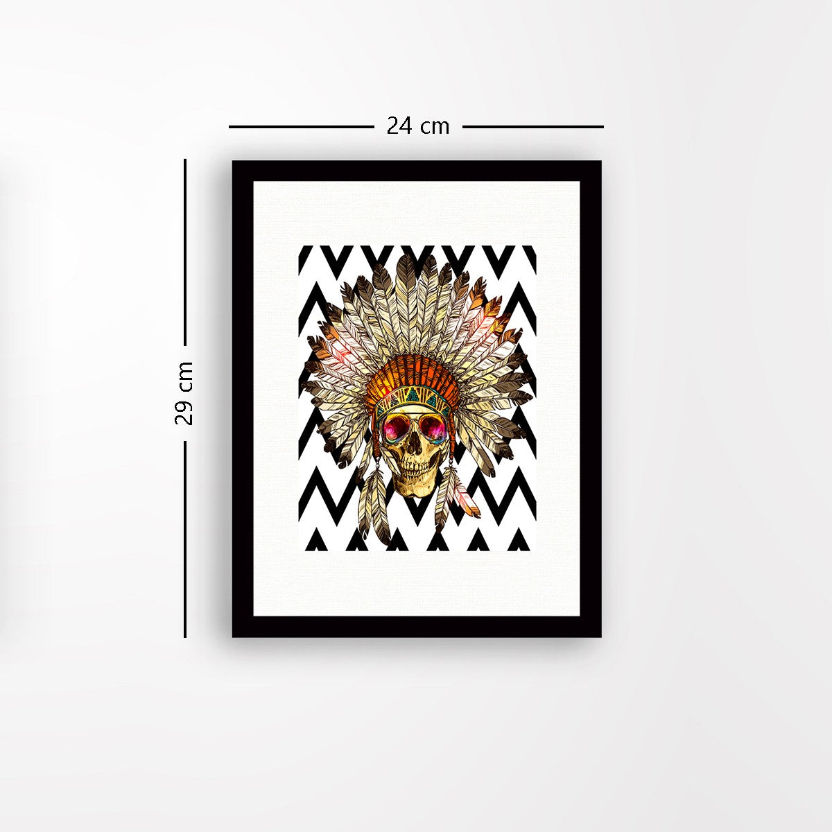 Quadro Decorativo MDF Emoldurado - Arte Multicolor 24x29cm com Moldura de Madeira 2cm