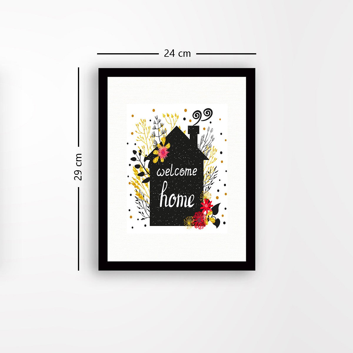 Quadro Decorativo MDF Emoldurado - Arte Multicolor 24x29cm com Moldura de Madeira 2cm