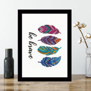 Quadro Decorativo MDF Emoldurado - Arte Multicolor 24x29cm com Moldura de Madeira 2cm