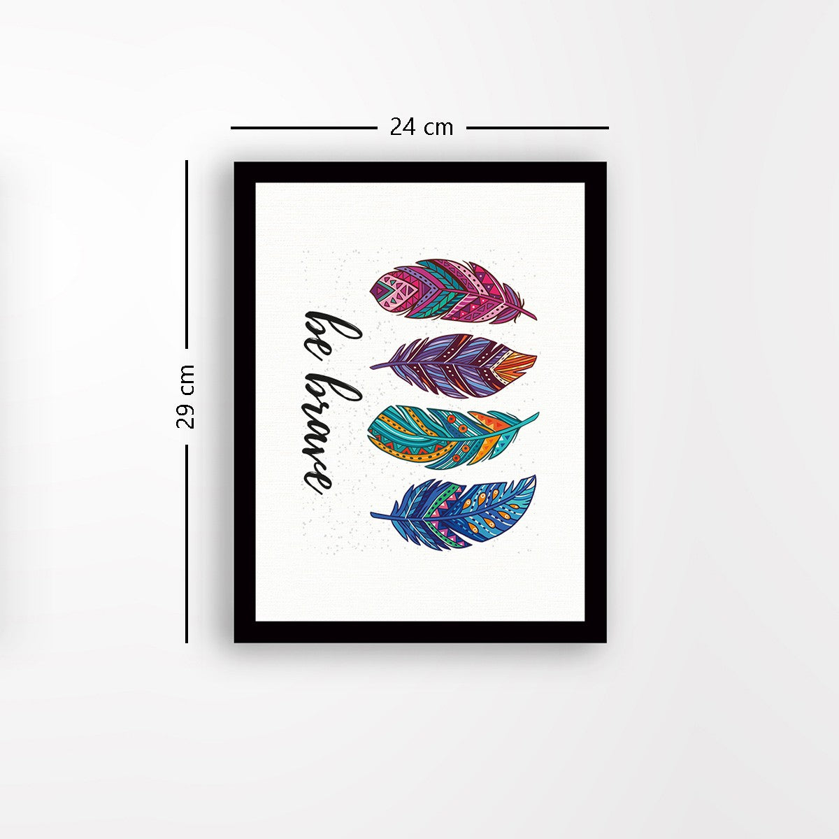 Quadro Decorativo MDF Emoldurado - Arte Multicolor 24x29cm com Moldura de Madeira 2cm