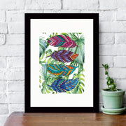 Quadro Decorativo MDF Emoldurado - Arte Multicolor 24x29cm com Moldura de Madeira 2cm