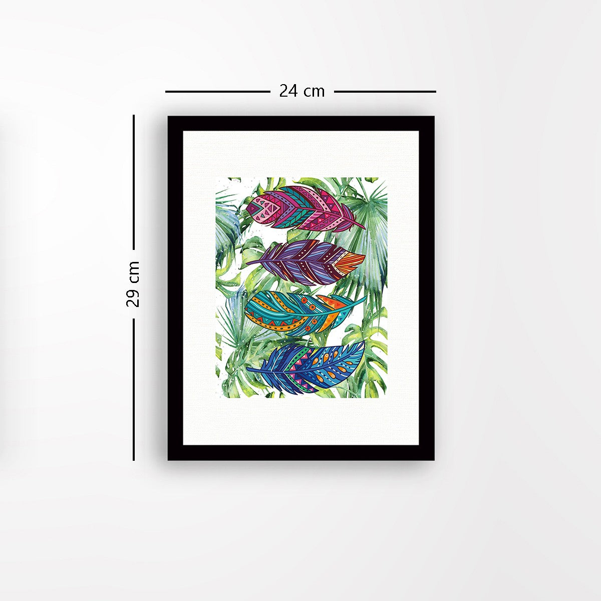 Quadro Decorativo MDF Emoldurado - Arte Multicolor 24x29cm com Moldura de Madeira 2cm