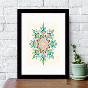 Quadro Decorativo MDF Emoldurado - Arte Multicolor 24x29cm com Moldura de Madeira 2cm