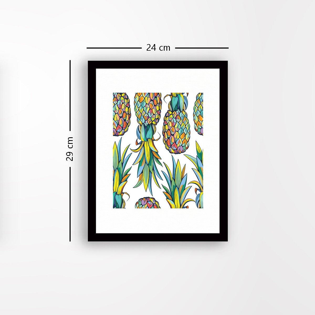 Quadro Decorativo MDF Emoldurado - Arte Multicolor 24x29cm com Moldura de Madeira 2cm