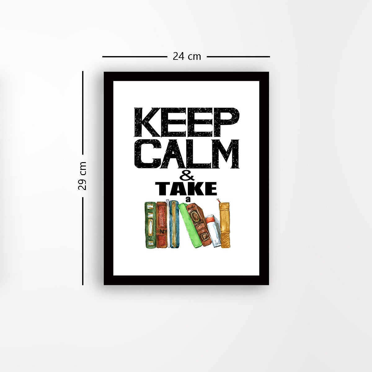 Quadro Decorativo MDF Emoldurado - Arte Multicolor 24x29cm com Moldura de Madeira 2cm