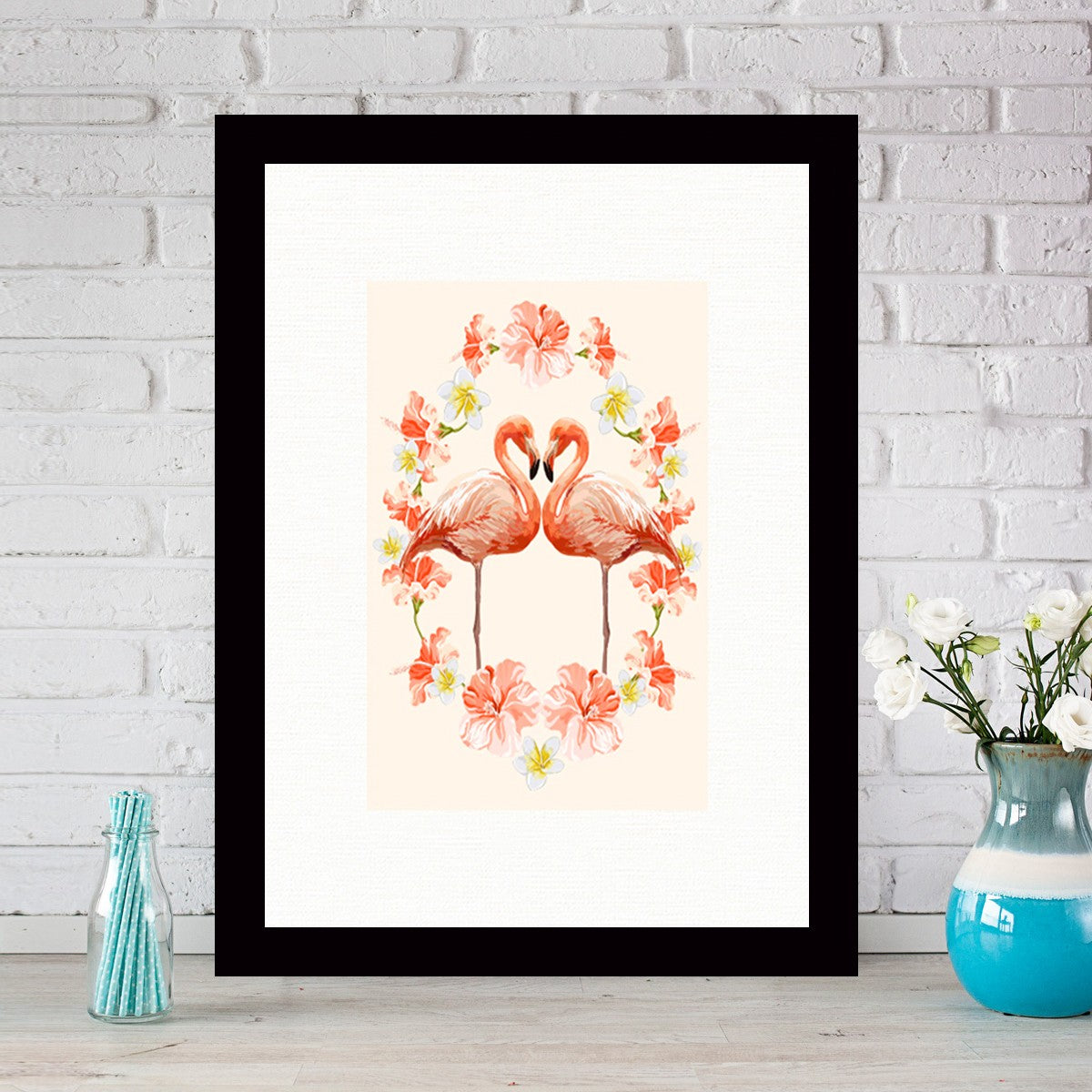 Quadro Decorativo MDF Emoldurado - Arte Multicolor 24x29cm com Moldura de Madeira 2cm