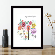 Quadro Decorativo MDF Emoldurado - Arte Multicolor 24x29cm com Moldura de Madeira 2cm