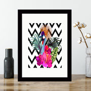 Quadro Decorativo MDF Emoldurado - Arte Multicolor 24x29cm com Moldura de Madeira 2cm