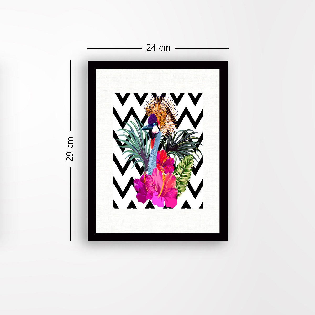 Quadro Decorativo MDF Emoldurado - Arte Multicolor 24x29cm com Moldura de Madeira 2cm