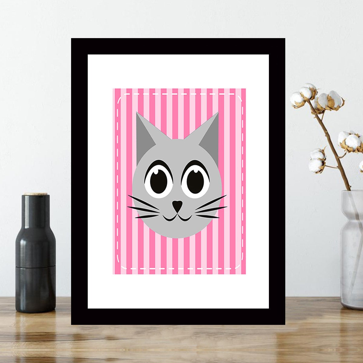 Quadro Decorativo MDF Emoldurado - Arte Multicolor 24x29cm com Moldura de Madeira 2cm