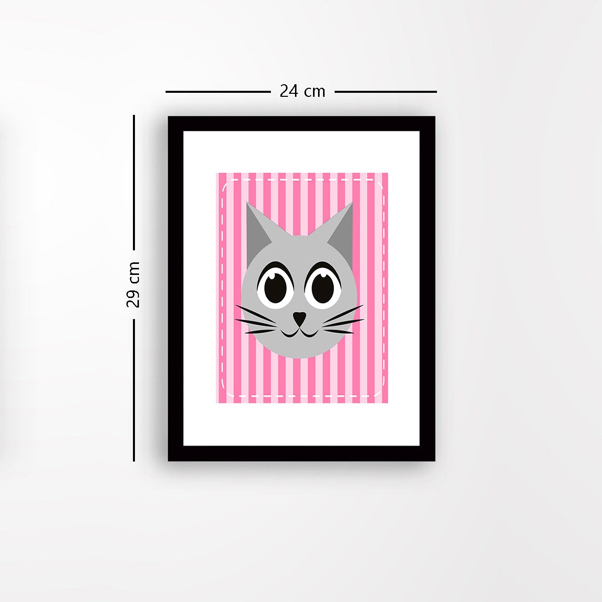 Quadro Decorativo MDF Emoldurado - Arte Multicolor 24x29cm com Moldura de Madeira 2cm