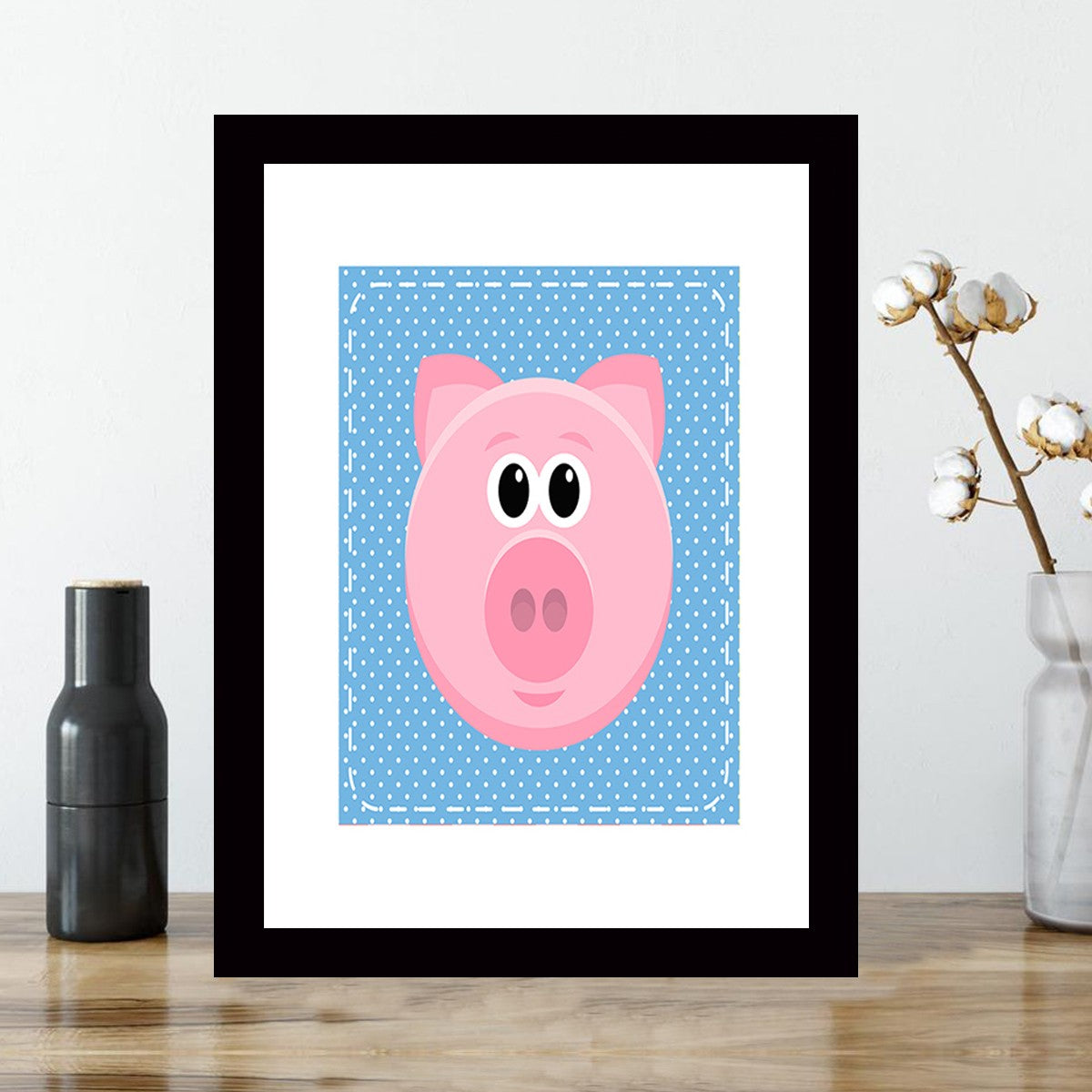 Quadro Decorativo MDF Emoldurado - Arte Multicolor 24x29cm com Moldura de Madeira 2cm