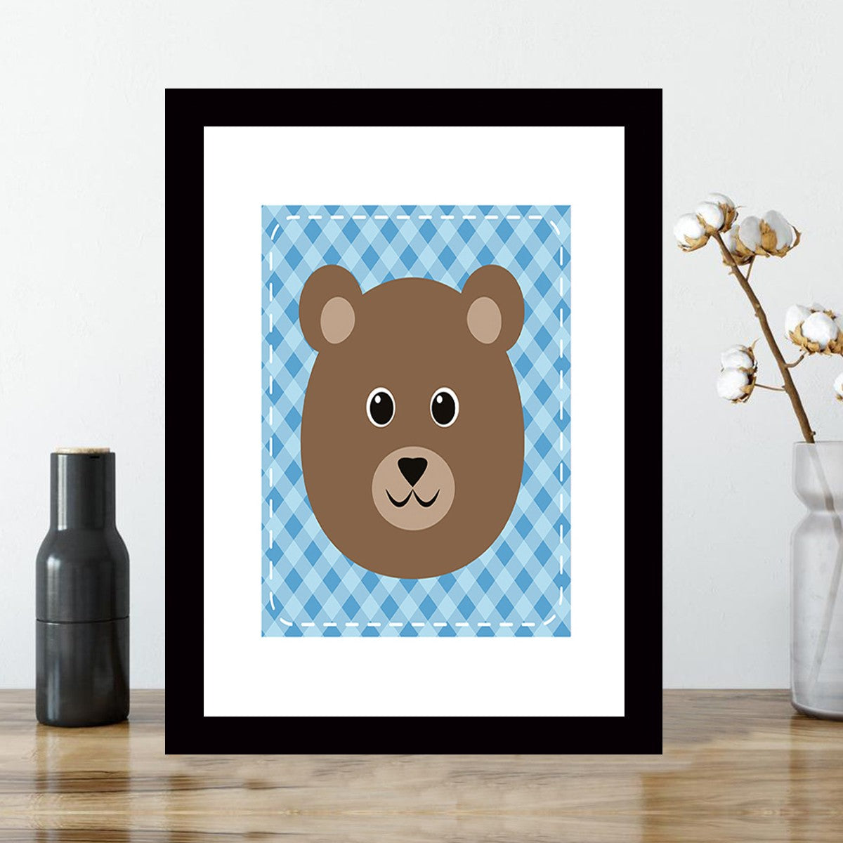 Quadro Decorativo MDF Emoldurado - Arte Multicolor 24x29cm com Moldura de Madeira 2cm