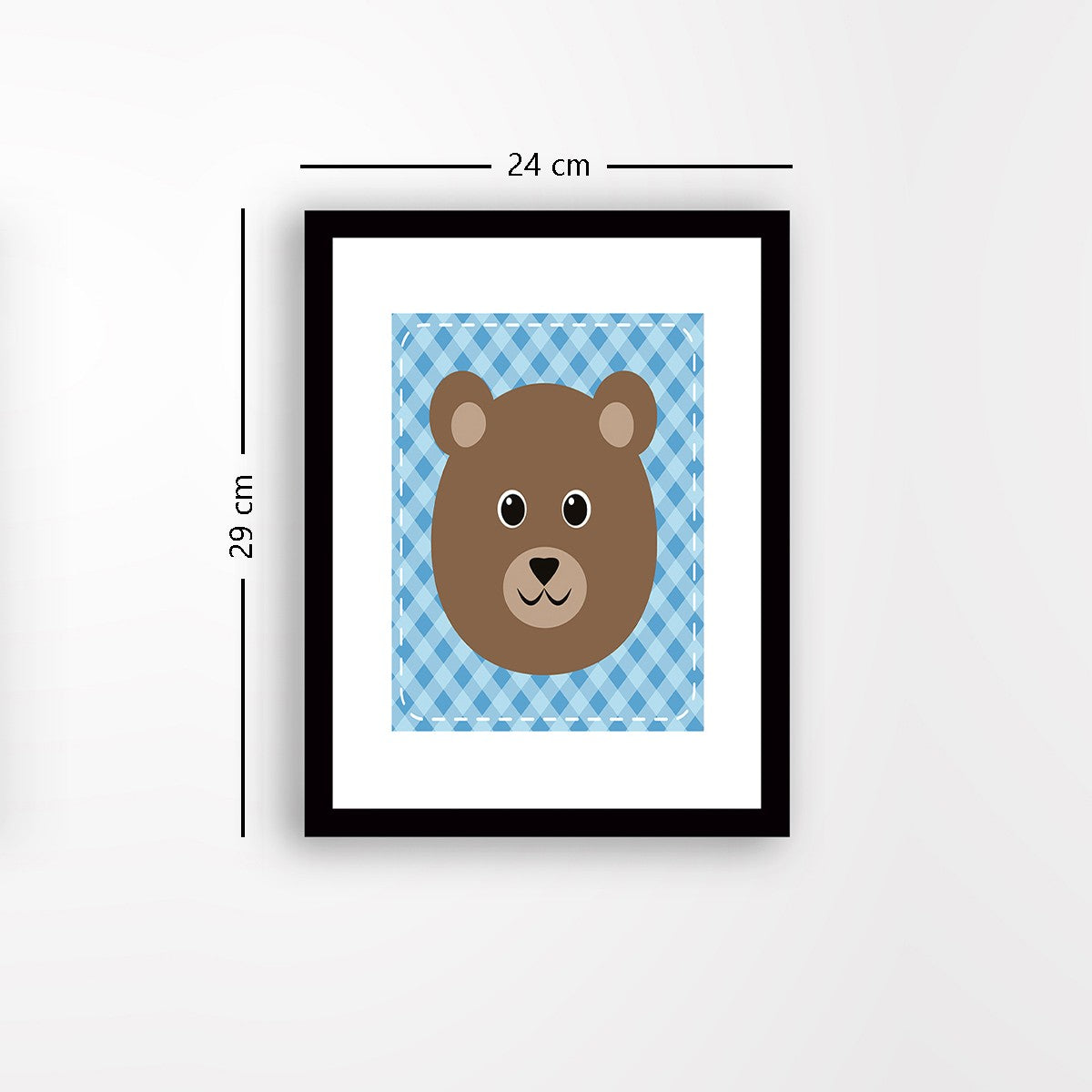 Quadro Decorativo MDF Emoldurado - Arte Multicolor 24x29cm com Moldura de Madeira 2cm