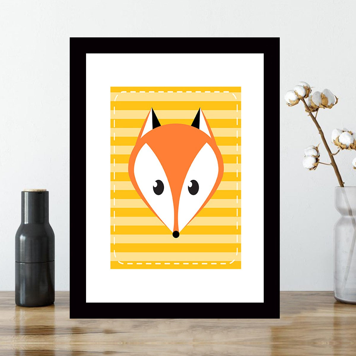 Quadro Decorativo MDF Emoldurado - Arte Multicolor 24x29cm com Moldura de Madeira 2cm