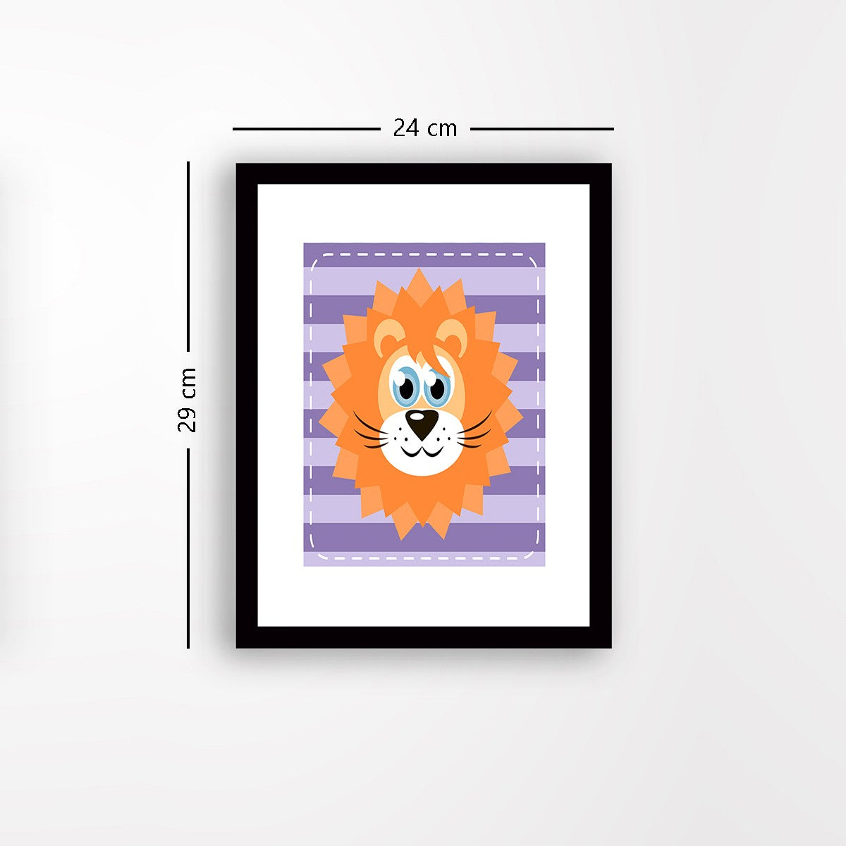 Quadro Decorativo MDF Emoldurado - Arte Multicolor 24x29cm com Moldura de Madeira 2cm