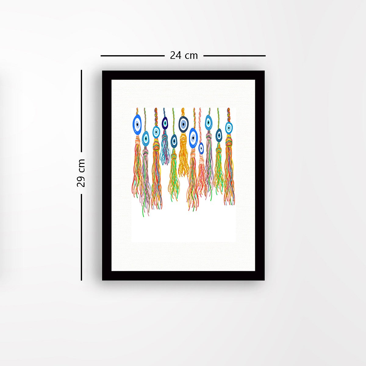 Quadro Decorativo MDF Emoldurado - Arte Multicolor 24x29cm com Moldura de Madeira 2cm