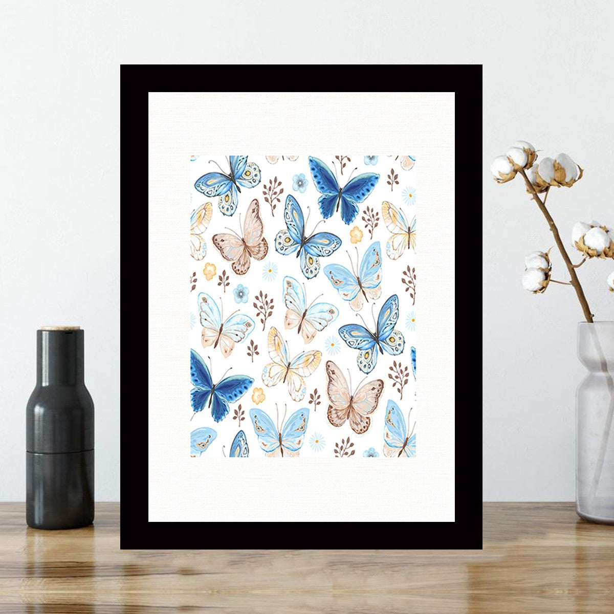 Quadro Decorativo MDF Emoldurado - Arte Multicolor 24x29cm com Moldura de Madeira 2cm