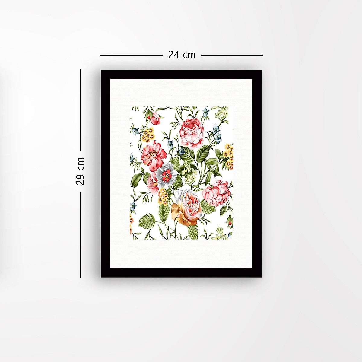 Quadro Decorativo MDF Emoldurado - Arte Multicolor 24x29cm com Moldura de Madeira 2cm