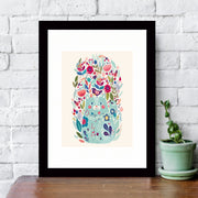 Quadro Decorativo MDF Emoldurado - Arte Multicolor 24x29cm com Moldura de Madeira 2cm