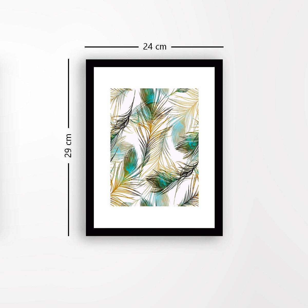 Quadro Decorativo MDF Emoldurado - Arte Multicolor 24x29cm com Moldura de Madeira 2cm