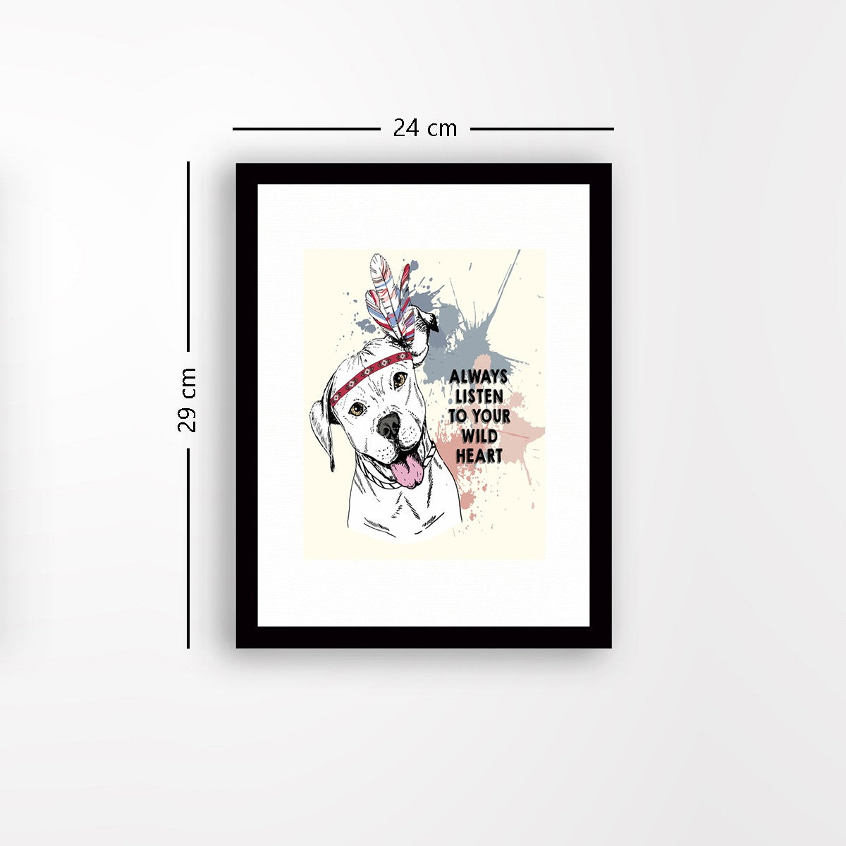 Quadro Decorativo MDF Emoldurado - Arte Multicolor 24x29cm com Moldura de Madeira 2cm