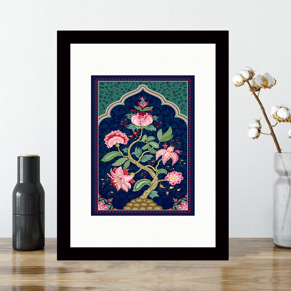 Quadro Decorativo MDF Emoldurado - Arte Multicolor 24x29cm com Moldura de Madeira 2cm