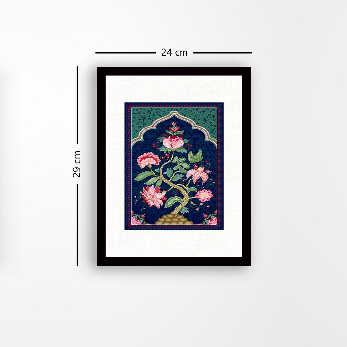 Quadro Decorativo MDF Emoldurado - Arte Multicolor 24x29cm com Moldura de Madeira 2cm