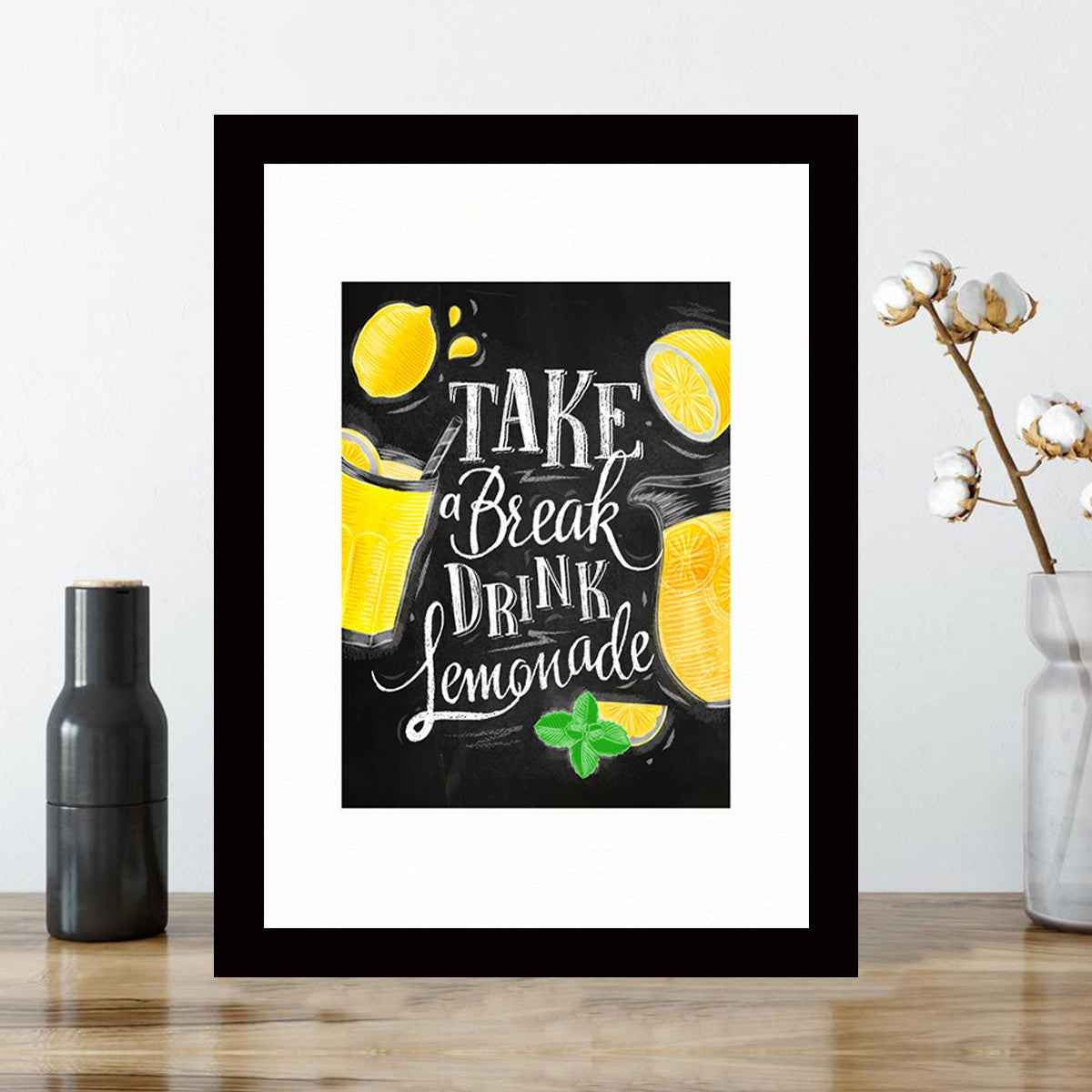 Quadro Decorativo MDF Emoldurado - Arte Multicolor 24x29cm com Moldura de Madeira 2cm