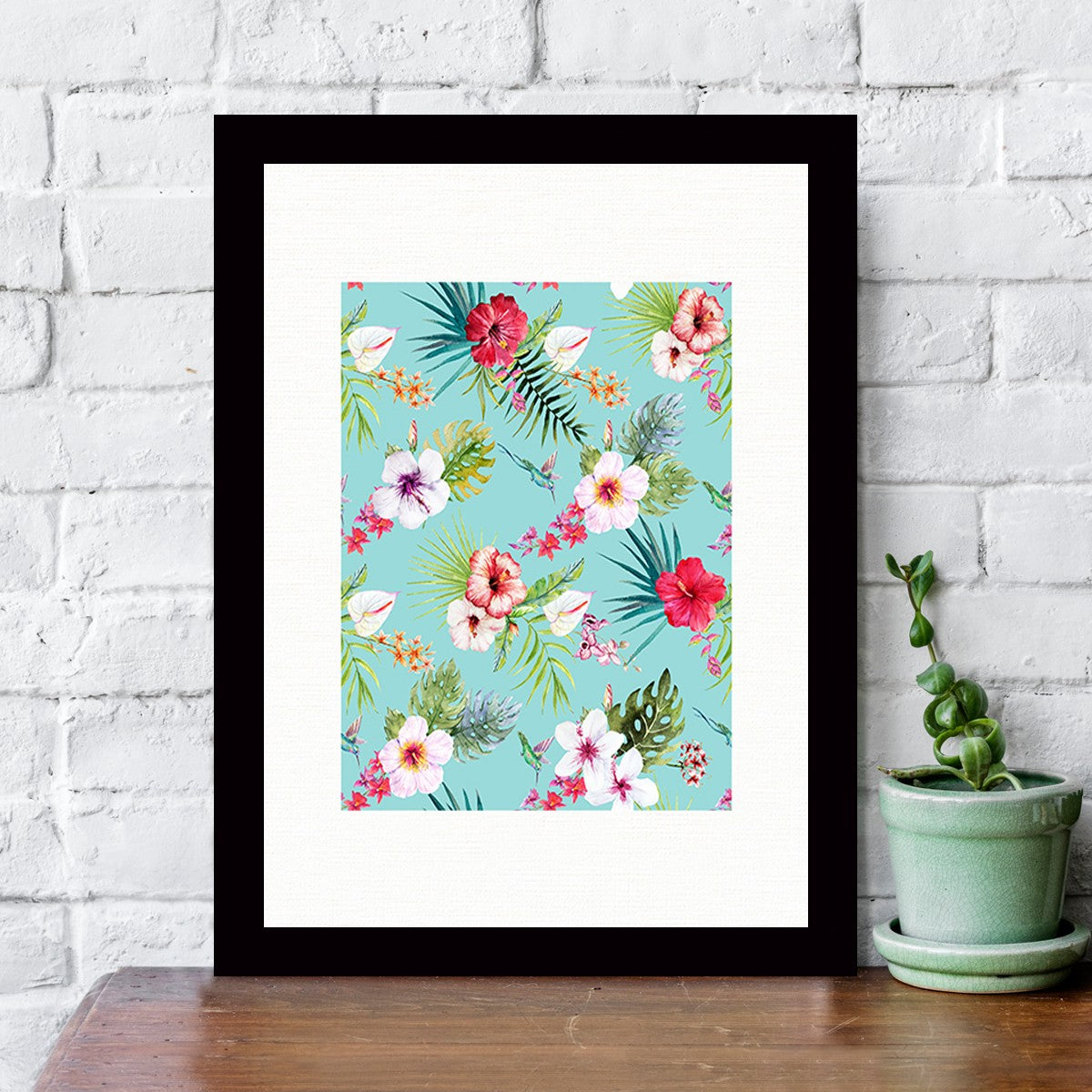 Quadro Decorativo MDF Emoldurado - Arte Multicolor 24x29cm com Moldura de Madeira 2cm