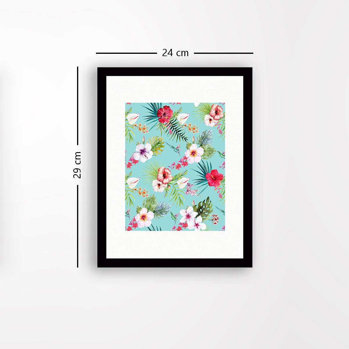 Quadro Decorativo MDF Emoldurado - Arte Multicolor 24x29cm com Moldura de Madeira 2cm