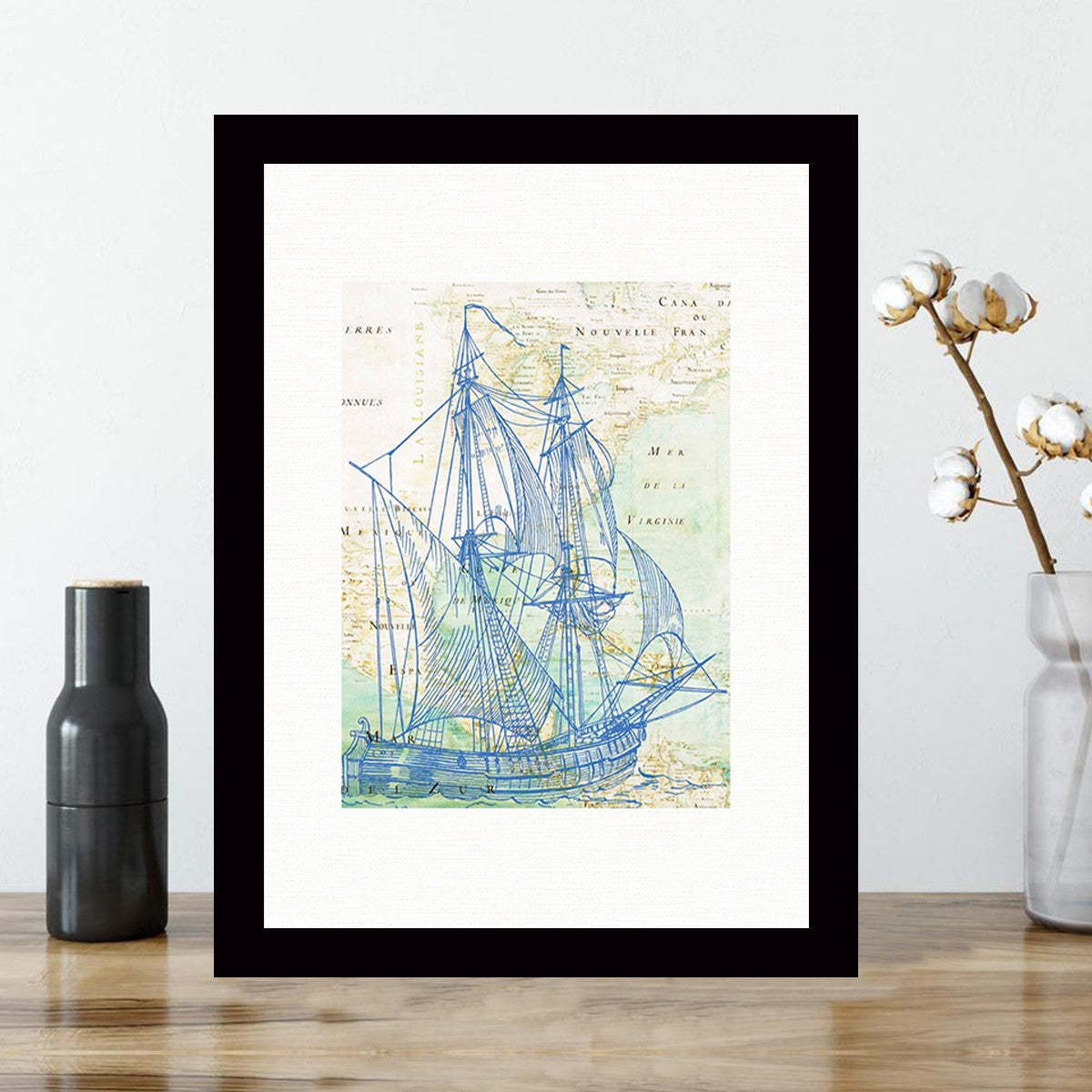 Quadro Decorativo MDF Emoldurado - Arte Multicolor 24x29cm com Moldura de Madeira 2cm